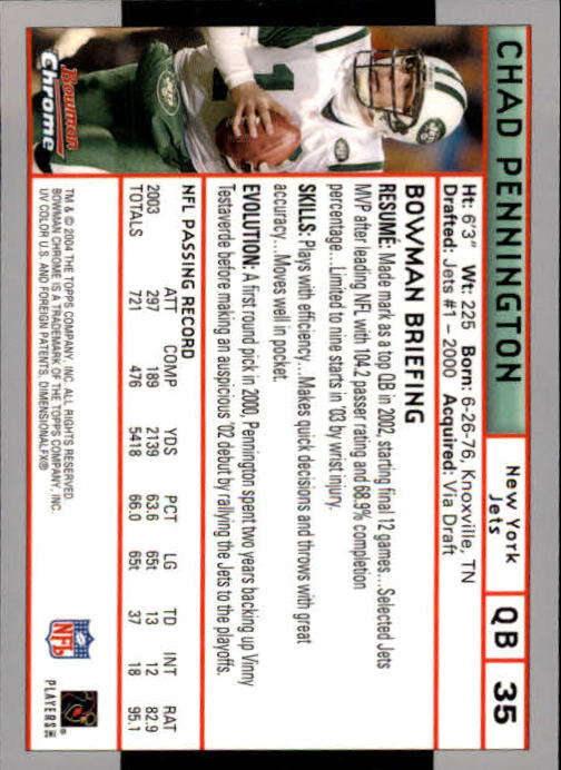 2004 Bowman Chrome Football (Pick Card From List) C128 12-24 - Picture 67 of 209
