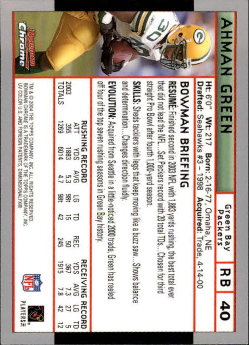 2004 Bowman Chrome Football (Pick Card From List) C128 12-24 - Picture 77 of 209