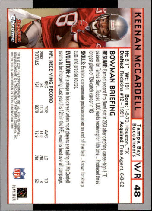 2004 Bowman Chrome Football (Pick Card From List) C128 12-24 - Picture 93 of 209