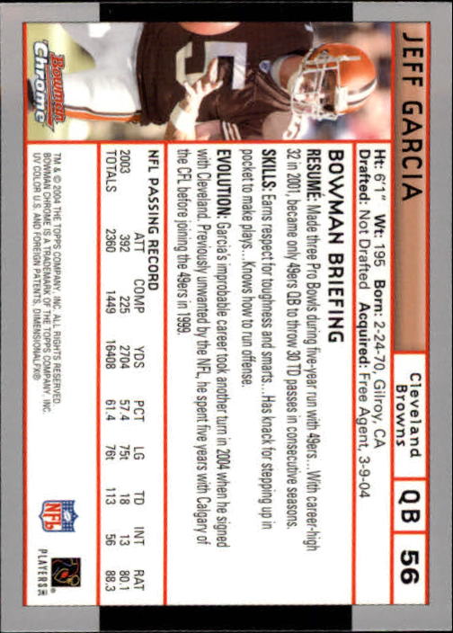 2004 Bowman Chrome Football (Pick Card From List) C128 12-24 - Picture 107 of 209