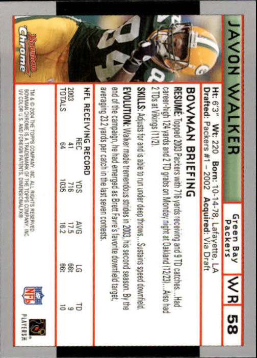 2004 Bowman Chrome Football (Pick Card From List) C128 12-24 - Picture 111 of 209