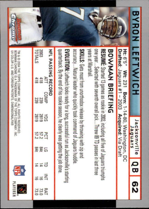 2004 Bowman Chrome Football (Pick Card From List) C128 12-24 - Picture 119 of 209
