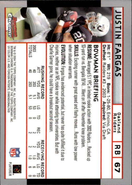 2004 Bowman Chrome Football (Pick Card From List) C128 12-24 - Picture 129 of 209