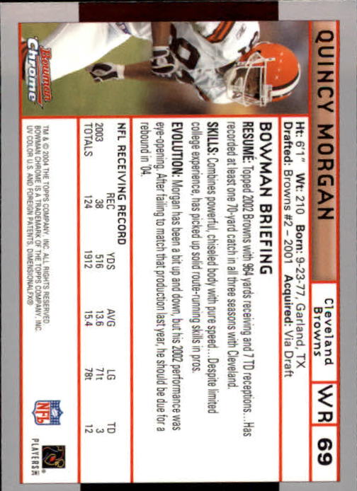 2004 Bowman Chrome Football (Pick Card From List) C128 12-24 - Picture 133 of 209