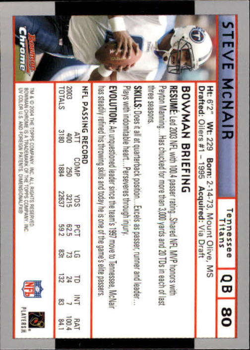 2004 Bowman Chrome Football (Pick Card From List) C128 12-24 - Picture 151 of 209