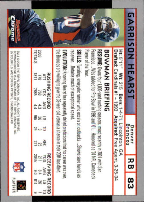 2004 Bowman Chrome Football (Pick Card From List) C128 12-24 - Picture 157 of 209
