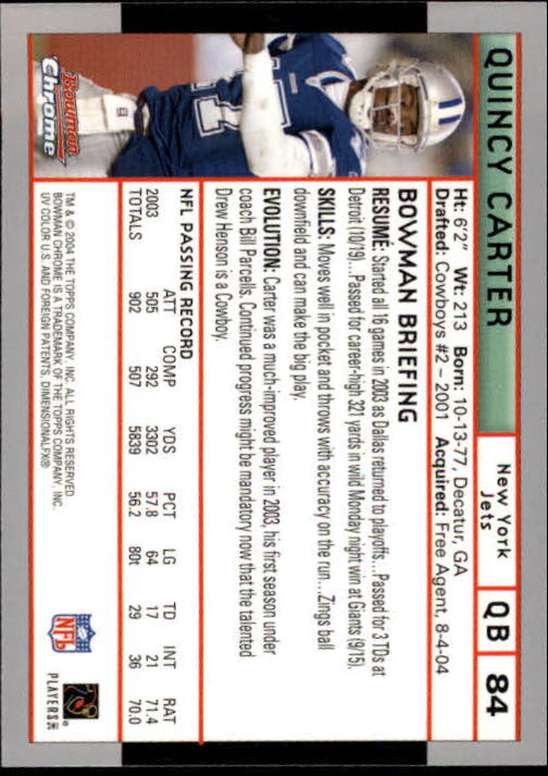 2004 Bowman Chrome Football (Pick Card From List) C128 12-24 - Picture 159 of 209