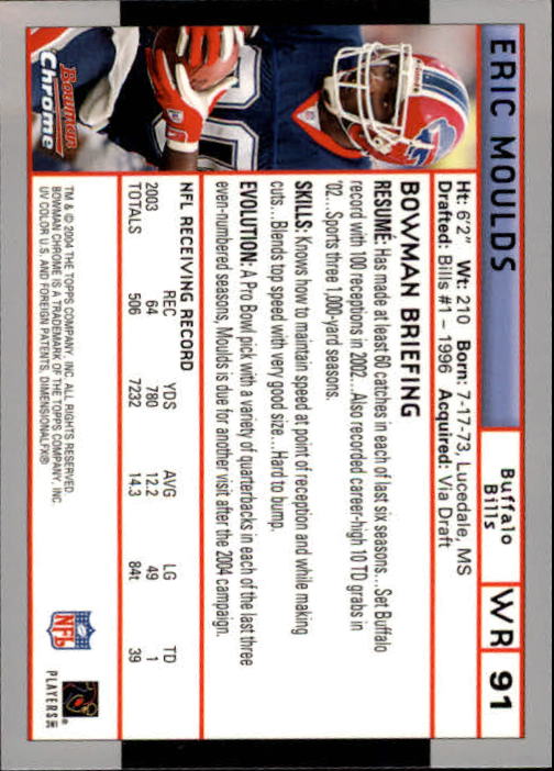 2004 Bowman Chrome Football (Pick Card From List) C128 12-24 - Picture 173 of 209