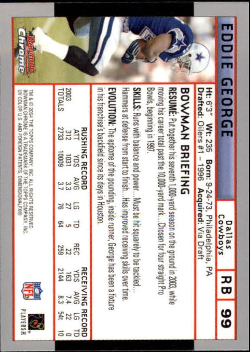 2004 Bowman Chrome Football (Pick Card From List) C128 12-24 - Picture 189 of 209