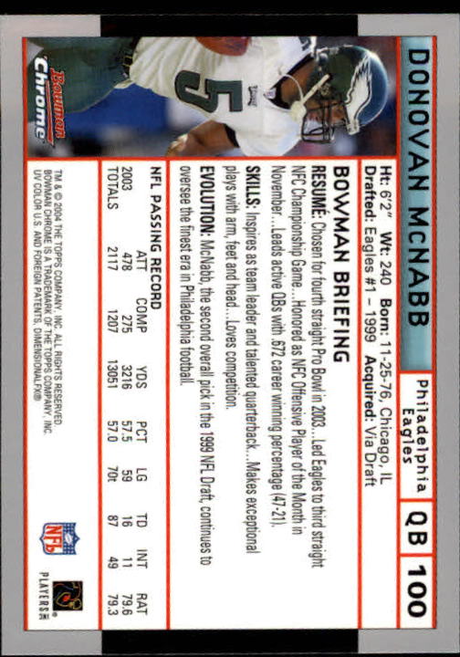 2004 Bowman Chrome Football (Pick Card From List) C128 12-24 - Picture 191 of 209