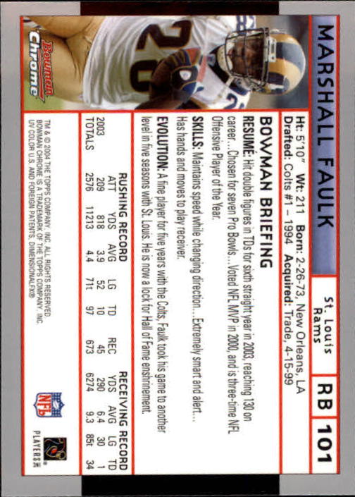 2004 Bowman Chrome Football (Pick Card From List) C128 12-24 - Picture 193 of 209