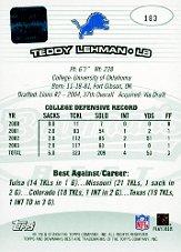 2004 Bowman's Best #183 Teddy Lehman AU RC back image