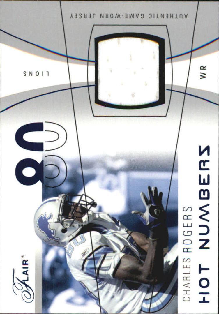 2004 Flair Hot Numbers Game Used Blue #HNCR Charles Rogers