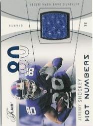 2004 Flair Hot Numbers Game Used Blue #HNJS Jeremy Shockey