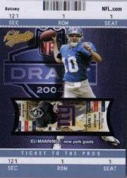 2004 Fleer Authentix Balcony Blue #103 Eli Manning