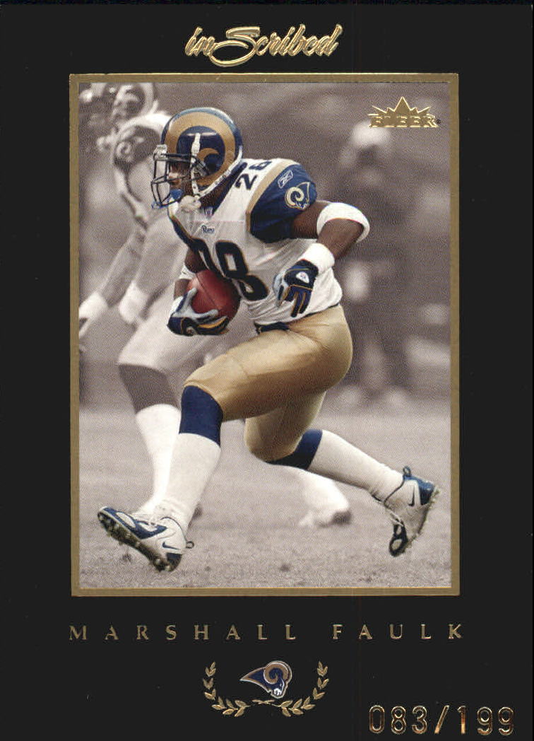 2004 Fleer Inscribed Black Border Gold #47 Marshall Faulk
