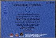 2004 Fleer Showcase Grace Game Used #PM2 Peyton Manning/300 back image
