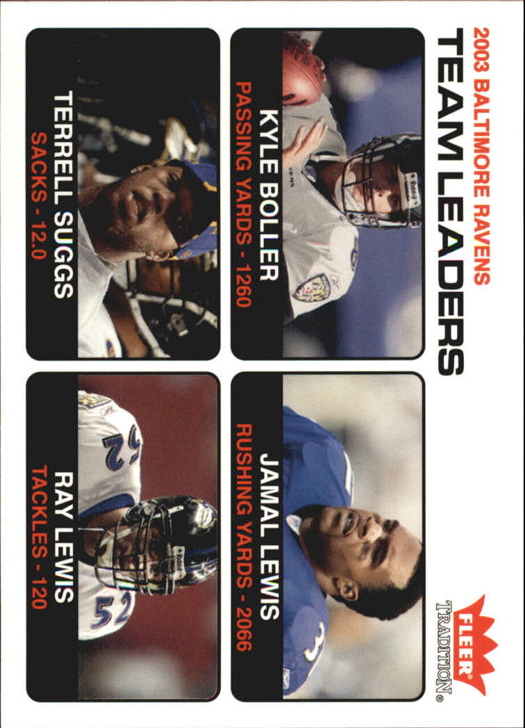 2004 Fleer Tradition #16 Kyle Boller TL/Jamal Lewis/Terrell Suggs/Ray Lewis