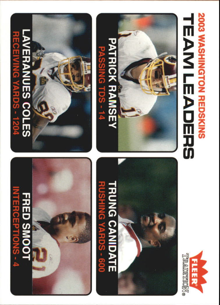 2004 Fleer Tradition #19 Patrick Ramsey TL/Trung Canidate/Laveranues Coles/Fred Smoot