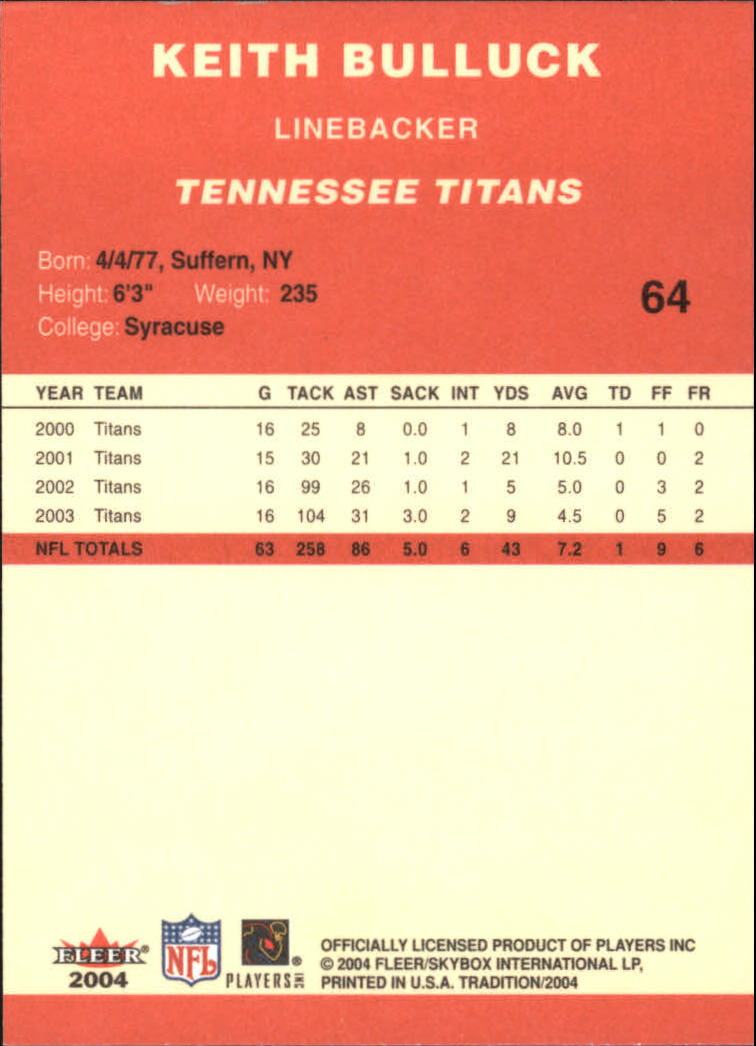 A9361- 2004 Fleer Tradition FB Cards 1-360 +Inserts -You Pick- 15+ FREE US SHIP - Picture 21 of 241