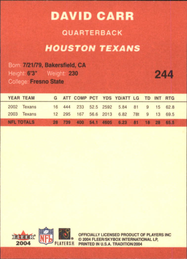 A9361- 2004 Fleer Tradition FB Cards 1-360 +Inserts -You Pick- 15+ FREE US SHIP - Picture 125 of 241