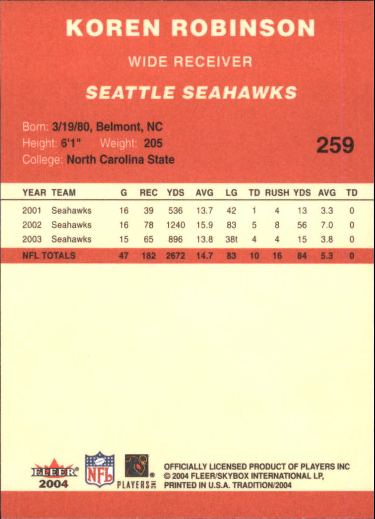 A9361- 2004 Fleer Tradition FB Cards 1-360 +Inserts -You Pick- 15+ FREE US SHIP - Picture 135 of 241