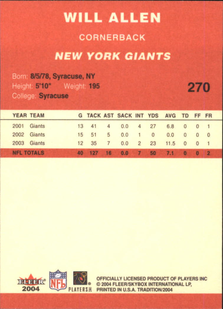 A9361- 2004 Fleer Tradition FB Cards 1-360 +Inserts -You Pick- 15+ FREE US SHIP - Picture 149 of 241