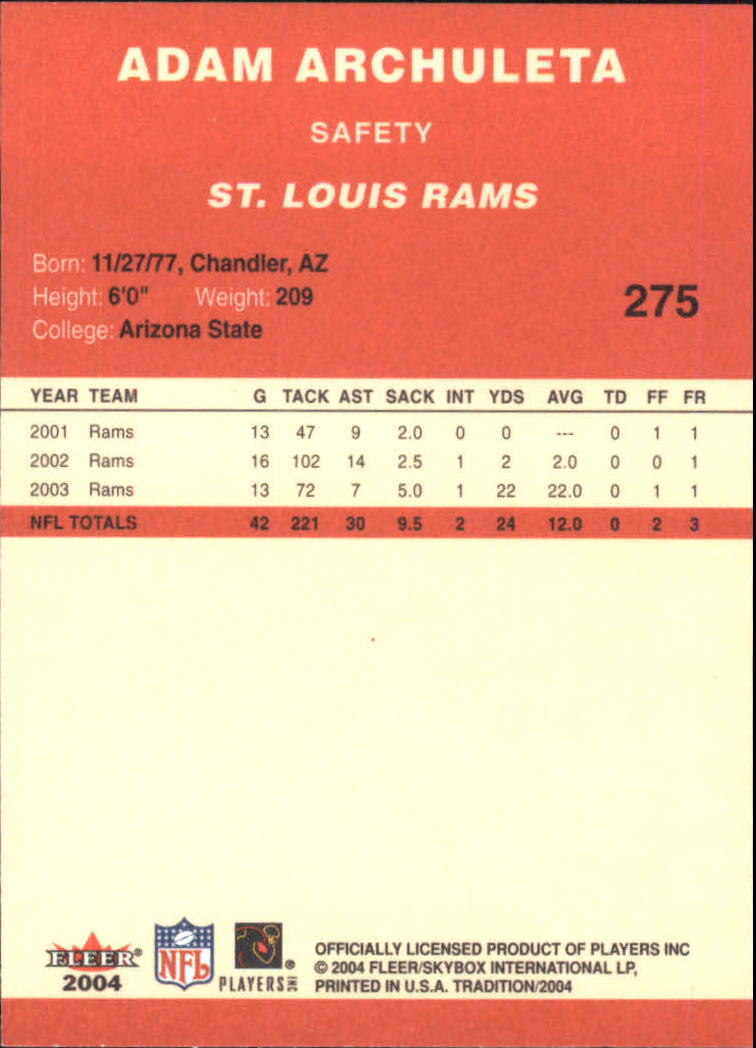 A9361- 2004 Fleer Tradition FB Cards 1-360 +Inserts -You Pick- 15+ FREE US SHIP - Picture 157 of 241