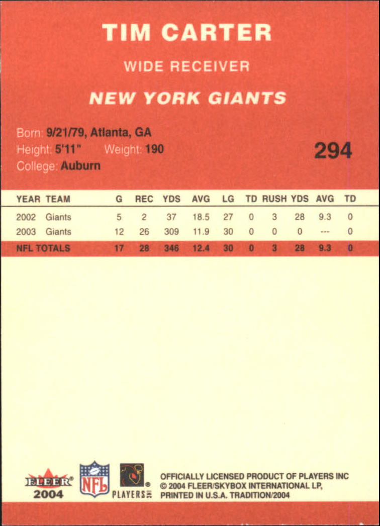 A9361- 2004 Fleer Tradition FB Cards 1-360 +Inserts -You Pick- 15+ FREE US SHIP - Picture 177 of 241