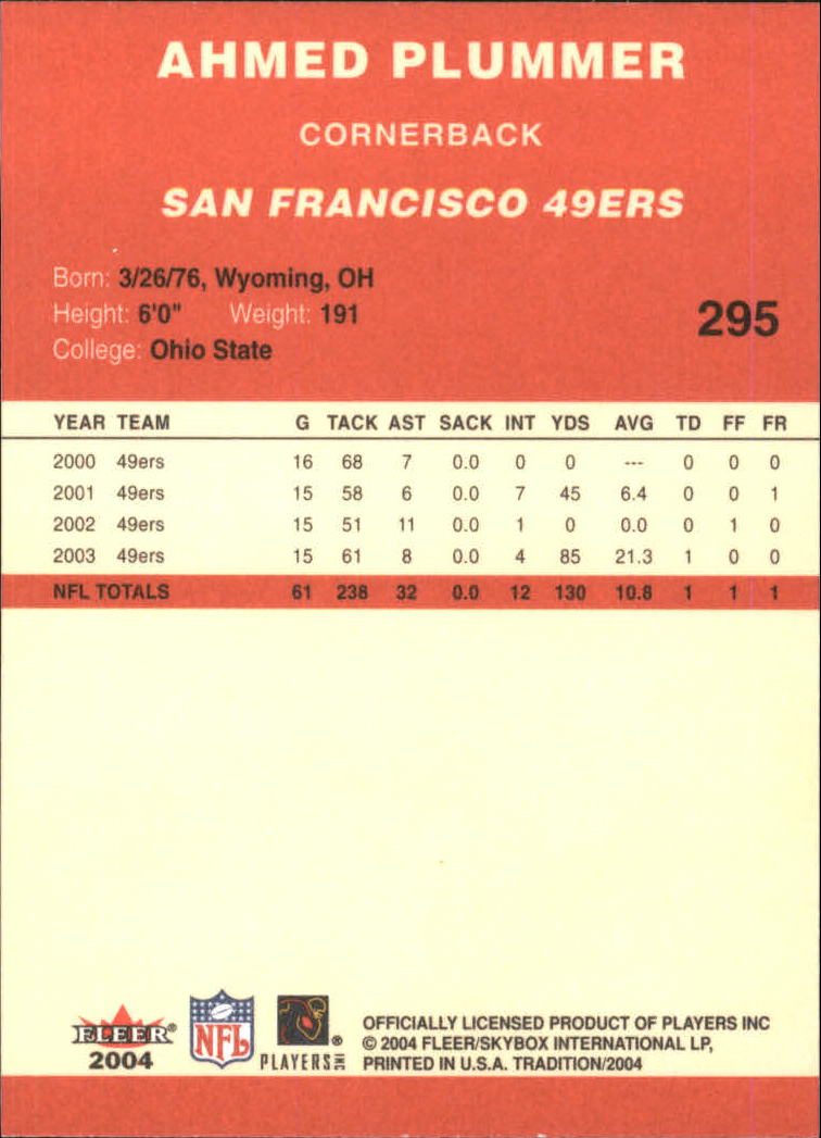 A9361- 2004 Fleer Tradition FB Cards 1-360 +Inserts -You Pick- 15+ FREE US SHIP - Picture 179 of 241