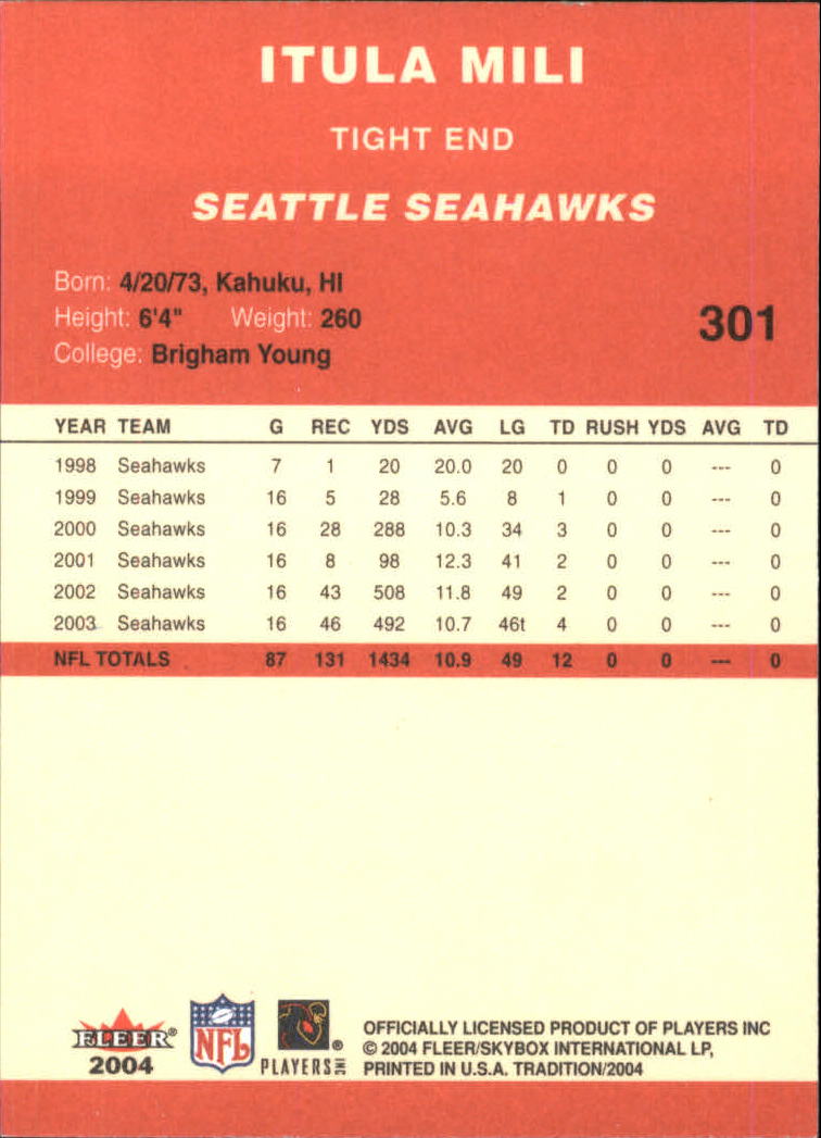 A9361- 2004 Fleer Tradition FB Cards 1-360 +Inserts -You Pick- 15+ FREE US SHIP - Picture 187 of 241