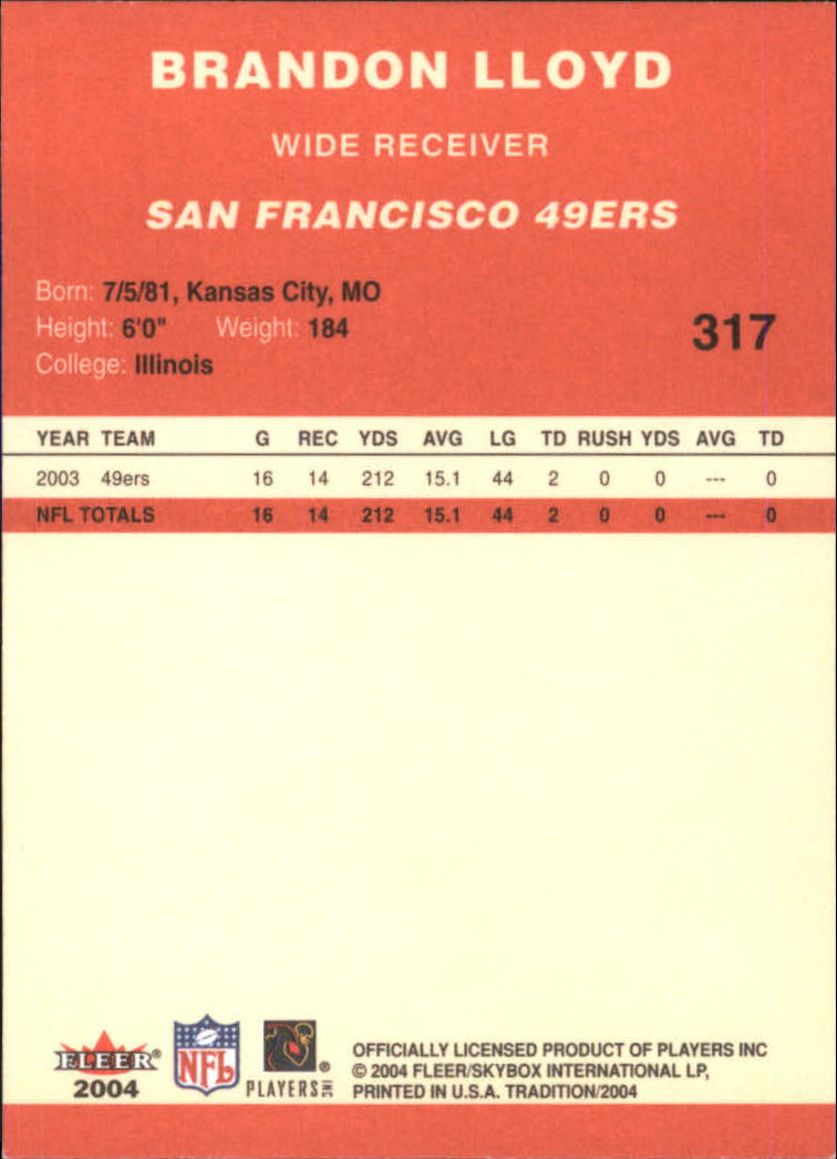 A9361- 2004 Fleer Tradition FB Cards 1-360 +Inserts -You Pick- 15+ FREE US SHIP - Picture 205 of 241