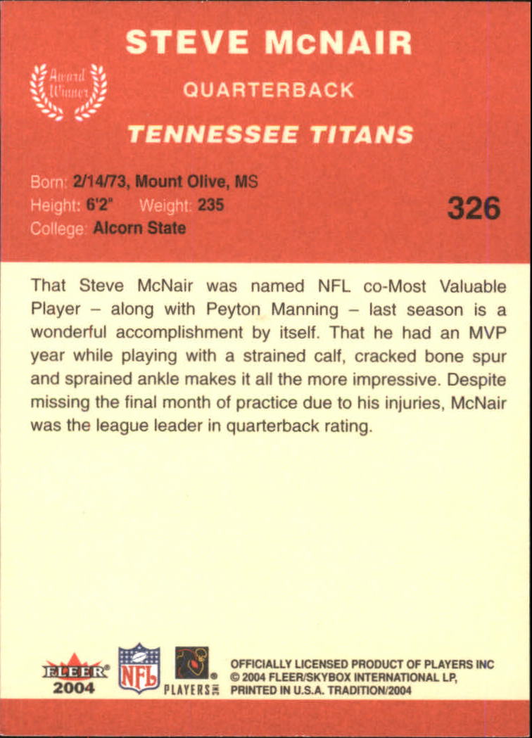 A9361- 2004 Fleer Tradition FB Cards 1-360 +Inserts -You Pick- 15+ FREE US SHIP - Picture 215 of 241