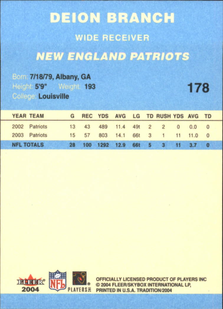 A9361- 2004 Fleer Tradition Blue FB Cards 1-250 -You Pick- 15+ FREE US SHIP - Picture 66 of 168