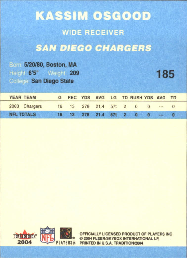 A9361- 2004 Fleer Tradition Blue FB Cards 1-250 -You Pick- 15+ FREE US SHIP - Picture 76 of 168