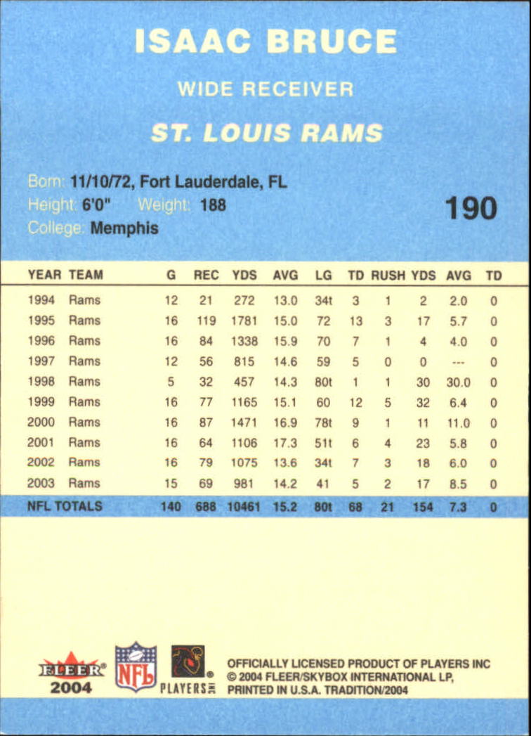 A9361- 2004 Fleer Tradition Blue FB Cards 1-250 -You Pick- 15+ FREE US SHIP - Picture 84 of 168
