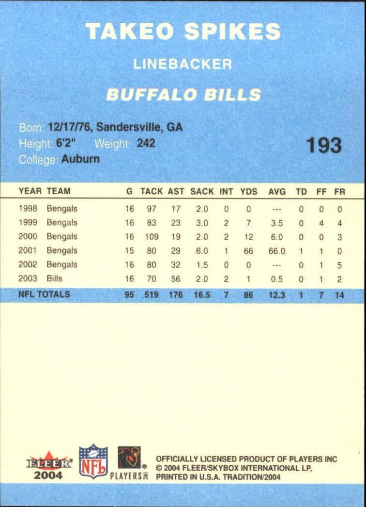 A9361- 2004 Fleer Tradition Blue FB Cards 1-250 -You Pick- 15+ FREE US SHIP - Picture 90 of 168