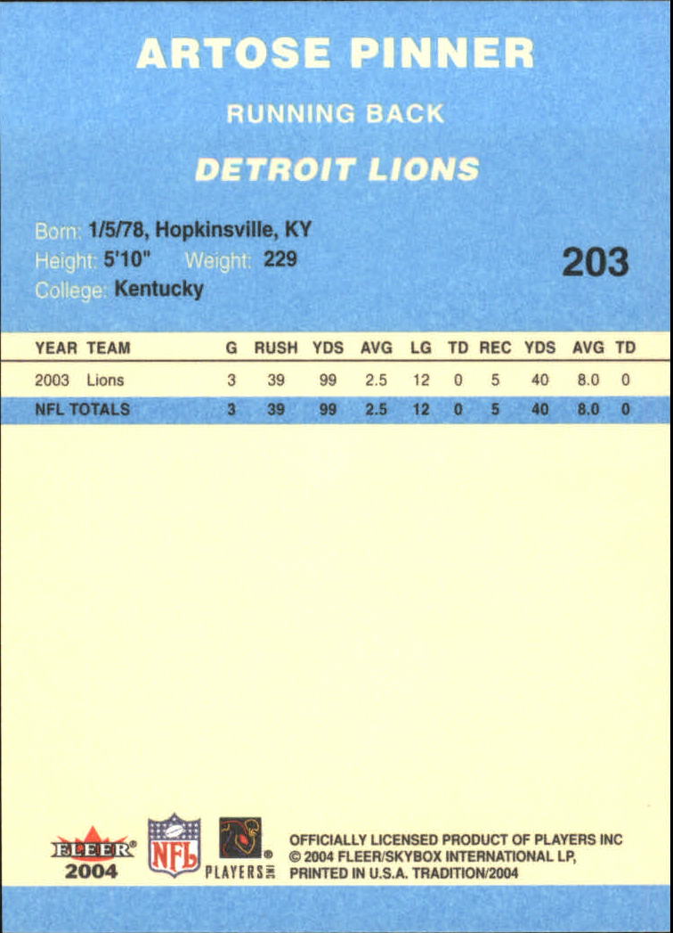 A9361- 2004 Fleer Tradition Blue FB Cards 1-250 -You Pick- 15+ FREE US SHIP - Picture 96 of 168