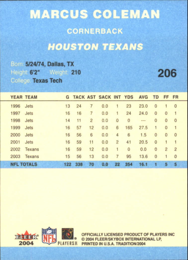 A9361- 2004 Fleer Tradition Blue FB Cards 1-250 -You Pick- 15+ FREE US SHIP - Picture 100 of 168