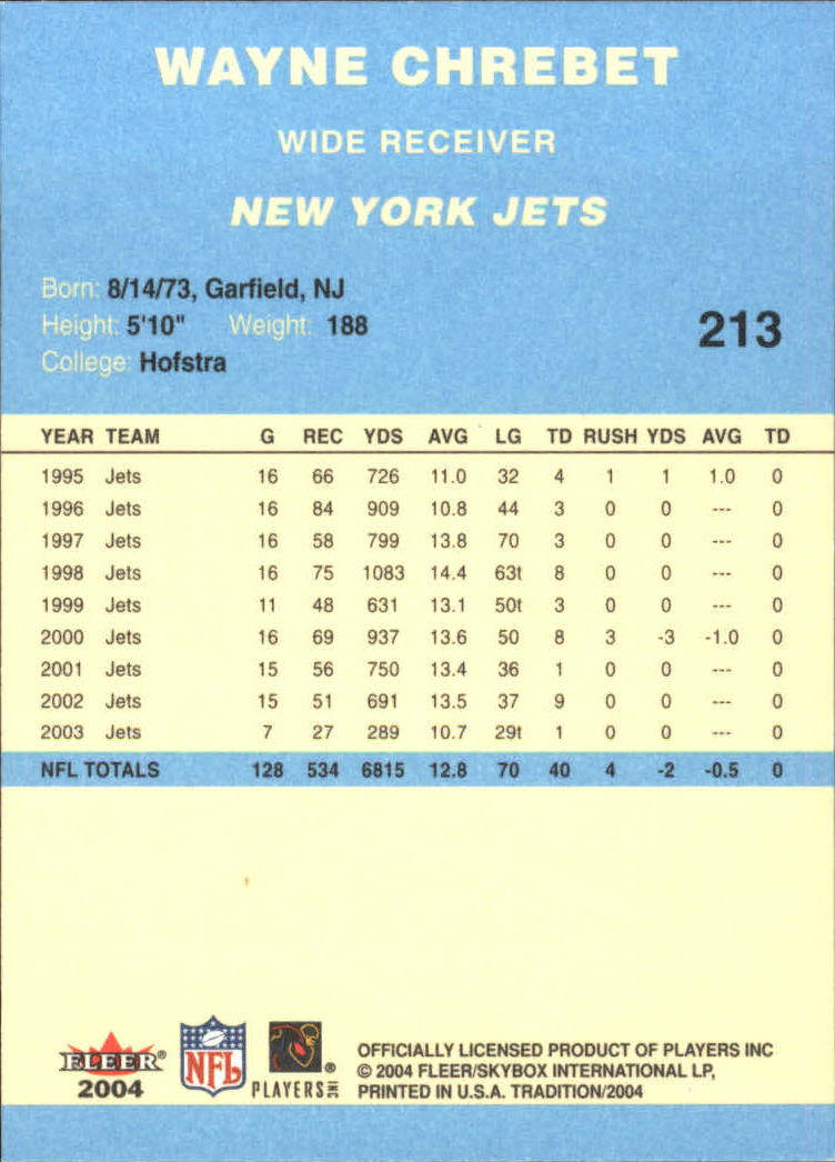 A9361- 2004 Fleer Tradition Blue FB Cards 1-250 -You Pick- 15+ FREE US SHIP - Picture 112 of 168