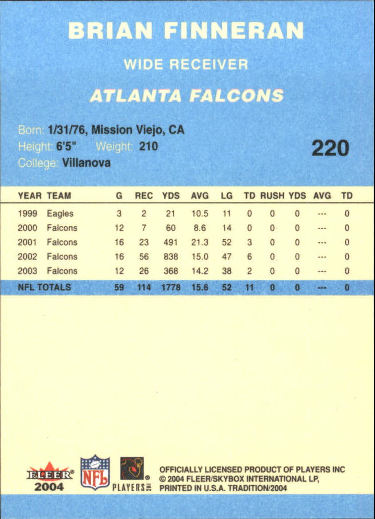 A9361- 2004 Fleer Tradition Blue FB Cards 1-250 -You Pick- 15+ FREE US SHIP - Picture 122 of 168