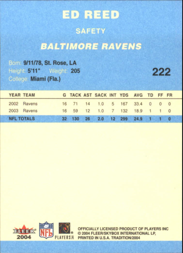 A9361- 2004 Fleer Tradition Blue FB Cards 1-250 -You Pick- 15+ FREE US SHIP - Picture 126 of 168