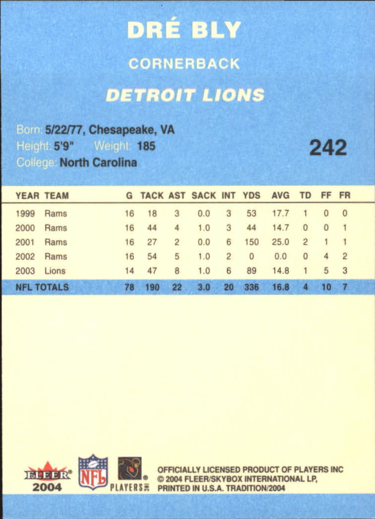 A9361- 2004 Fleer Tradition Blue FB Cards 1-250 -You Pick- 15+ FREE US SHIP - Picture 154 of 168