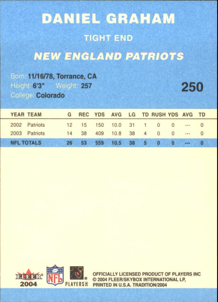 A9361- 2004 Fleer Tradition Blue FB Cards 1-250 -You Pick- 15+ FREE US SHIP - Picture 168 of 168