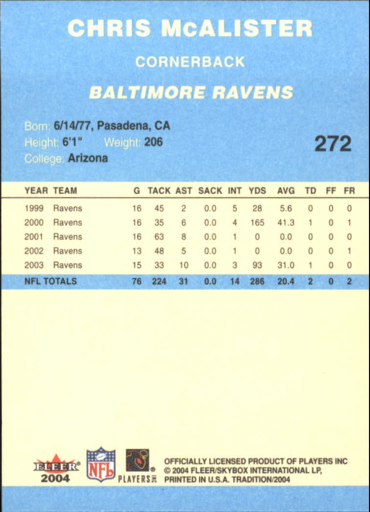 A9361- 2004 Fleer Tradition Blue FB Cards 251-360 -You Pick- 15+ FREE US SHIP - Picture 21 of 162