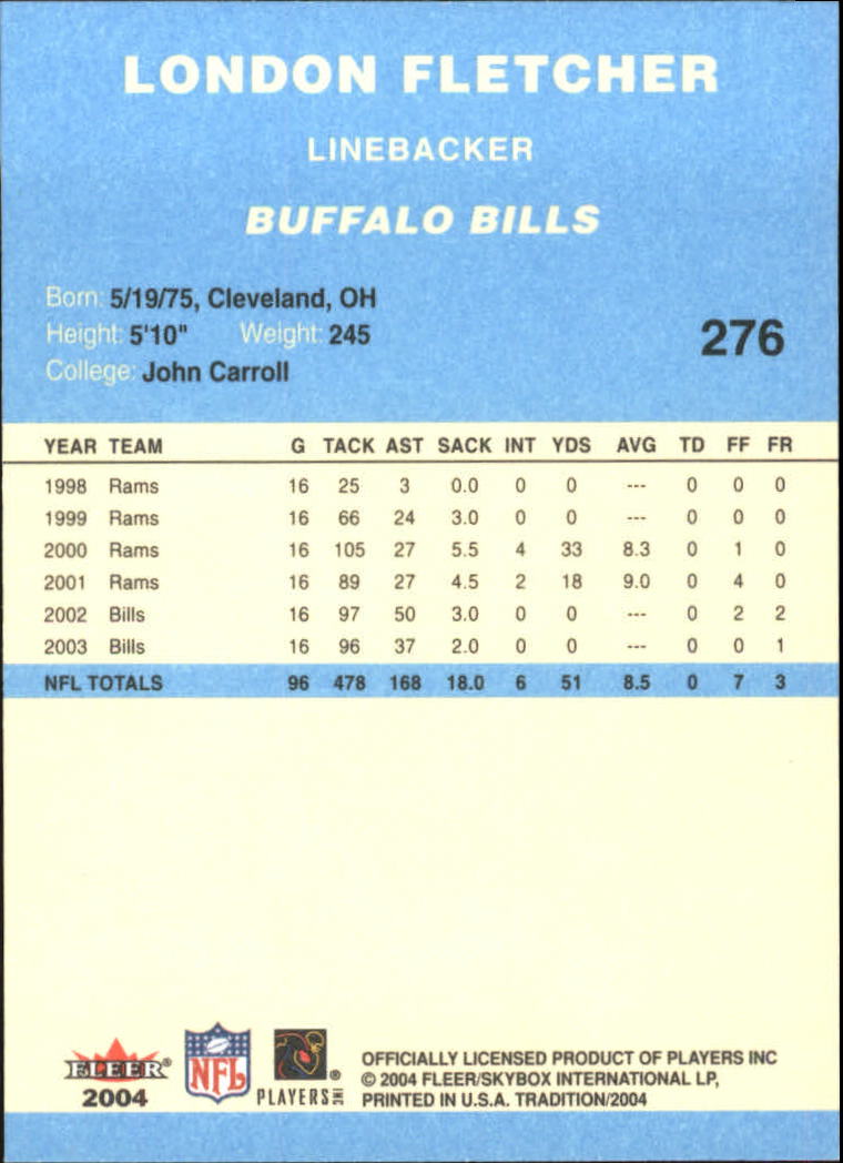 A9361- 2004 Fleer Tradition Blue FB Cards 251-360 -You Pick- 15+ FREE US SHIP - Picture 29 of 162