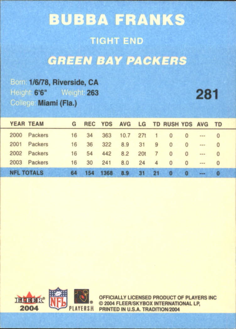 A9361- 2004 Fleer Tradition Blue FB Cards 251-360 -You Pick- 15+ FREE US SHIP - Picture 39 of 162