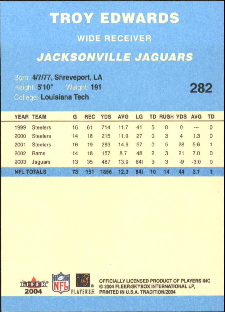 A9361- 2004 Fleer Tradition Blue FB Cards 251-360 -You Pick- 15+ FREE US SHIP - Picture 41 of 162