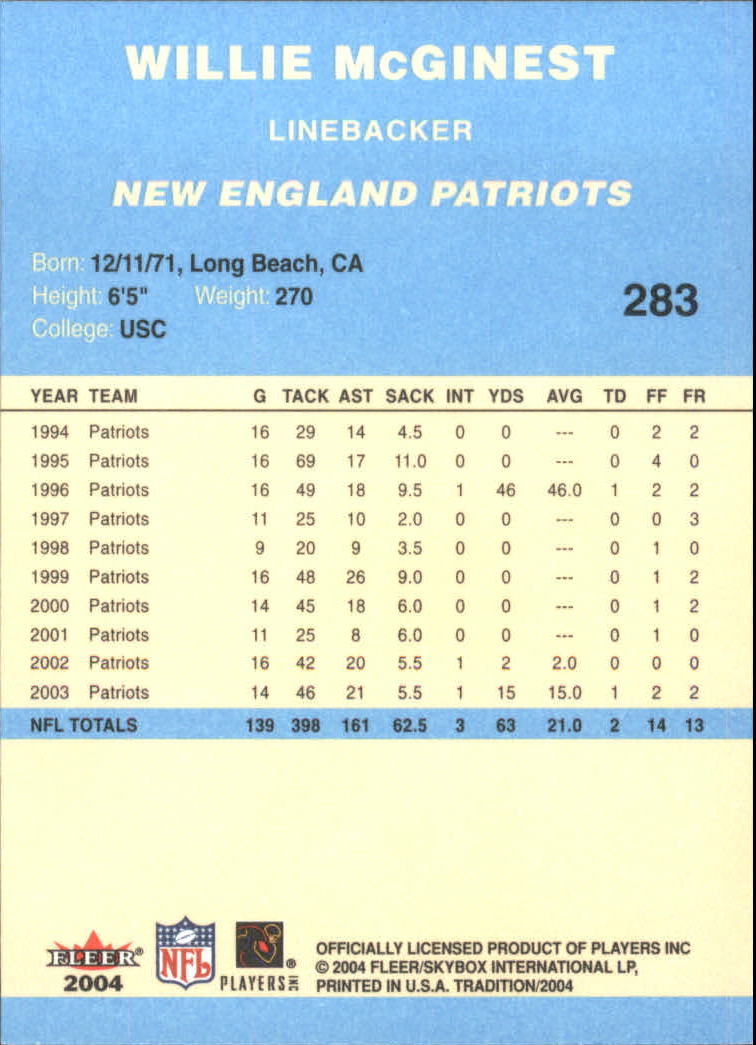 A9361- 2004 Fleer Tradition Blue FB Cards 251-360 -You Pick- 15+ FREE US SHIP - Picture 43 of 162
