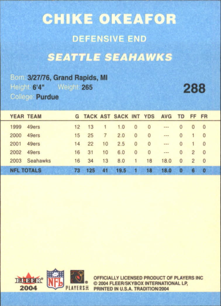 A9361- 2004 Fleer Tradition Blue FB Cards 251-360 -You Pick- 15+ FREE US SHIP - Picture 51 of 162